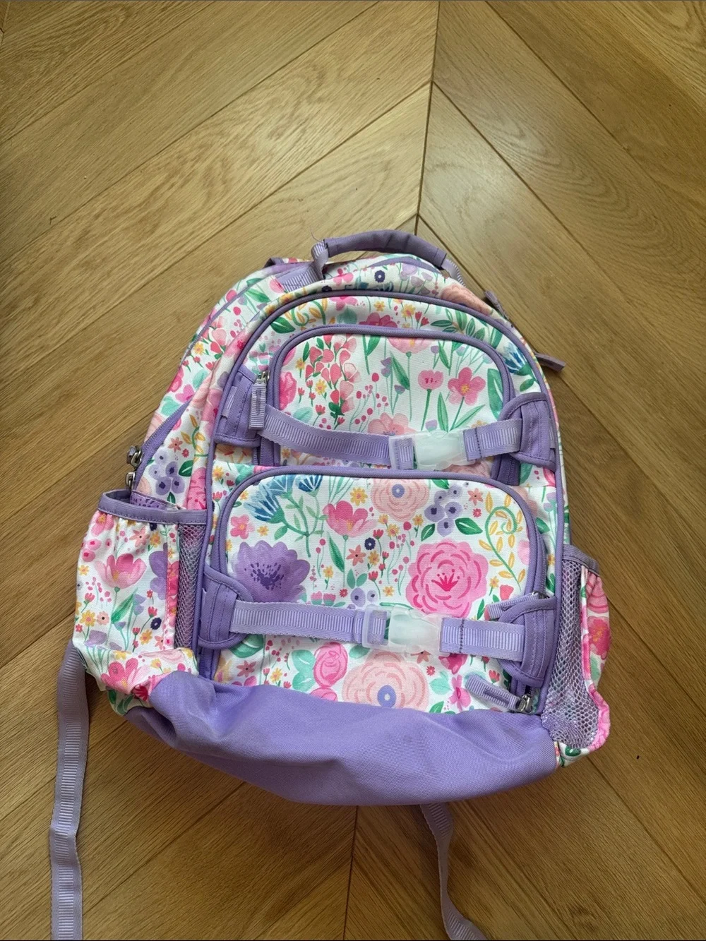 Pottery Barn Kids Floral Lavender and Multicolor Backpack
